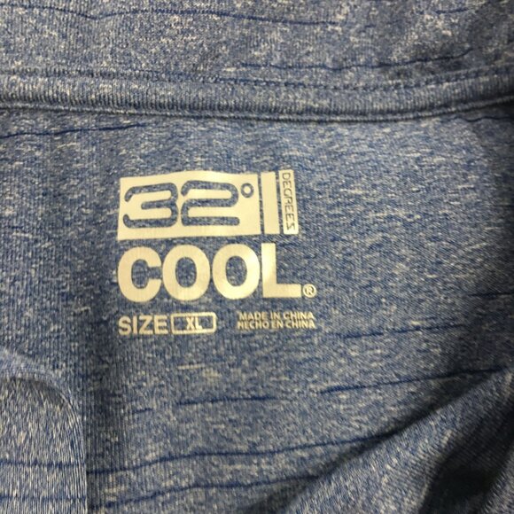 32 DEGREES COOL BLUE DASHED LINE LIGHTWEIGHT POLO MENS XL - Picture 4 of 4